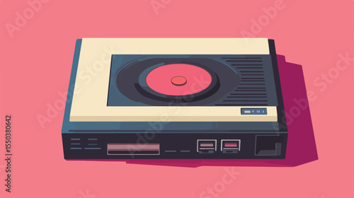 Retro 90s Pop Art Floppy Disk Vector Illustration