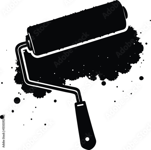 Paint Roller Silhouette