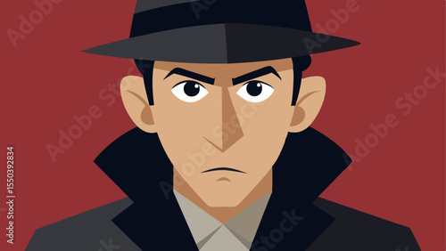 Detectives Expression A closeup of one detectives face showing a focused expression emphasizing their intent to extract information.