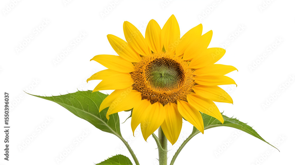 Fototapeta premium sunflower isolated on a white background.