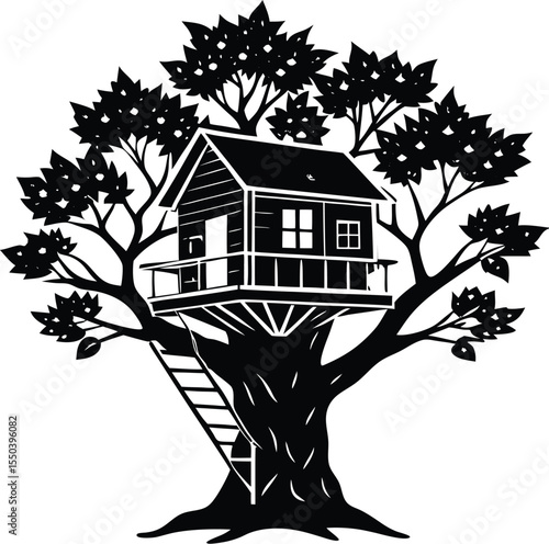 Treehouse Silhouette