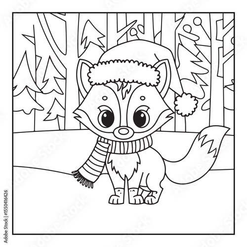 Bold & easy Cozy Christmas coloring book, black & white designs, line art vector illustration, coloring page, coloring book, holiday coloring book,  christmas, christmas vector, christmas line art
