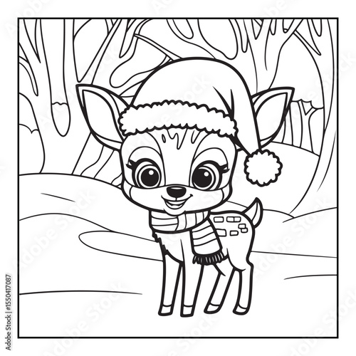 Bold & easy Cozy Christmas coloring book, black & white designs, line art vector illustration, coloring page, coloring book, holiday coloring book,  christmas, christmas vector, christmas line art