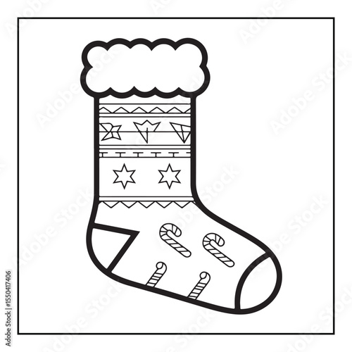 Bold & easy Cozy Christmas coloring book, black & white designs, line art vector illustration, coloring page, coloring book, holiday coloring book,  christmas, christmas vector, christmas line art