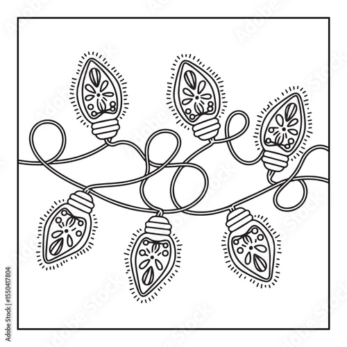 Bold & easy Cozy Christmas coloring book, black & white designs, line art vector illustration, coloring page, coloring book, holiday coloring book,  christmas, christmas vector, christmas line art