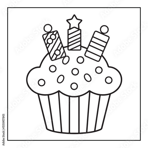 Bold & easy Cozy Christmas coloring book, black & white designs, line art vector illustration, coloring page, coloring book, holiday coloring book,  christmas, christmas vector, christmas line art