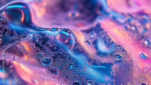 Macro Shot of Gelatin Texture and Bubbles