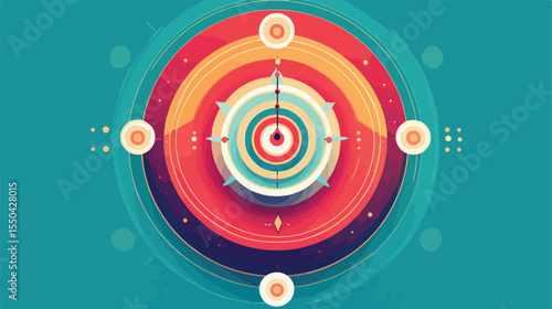 Diwali Candle Aerial View Flat Vector Illustration