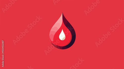 Donate Blood Save A Life Badge Vector Illustration