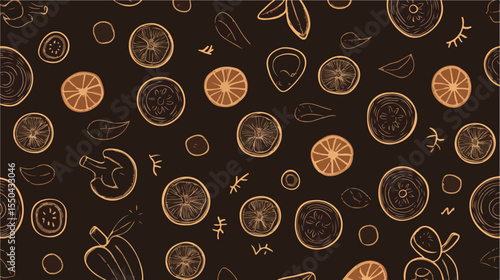 Sweet Donut Pastries Seamless Vector Illustration Pattern