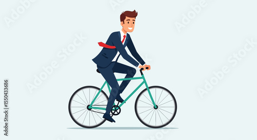 Businessman Cycling  A Healthy and Efficient Commute