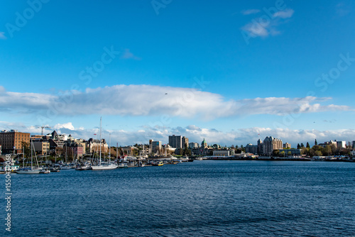 Wallpaper Mural Panormama Landscape of the Victoria Downtown Skyline on Vancouver Island, BC Torontodigital.ca