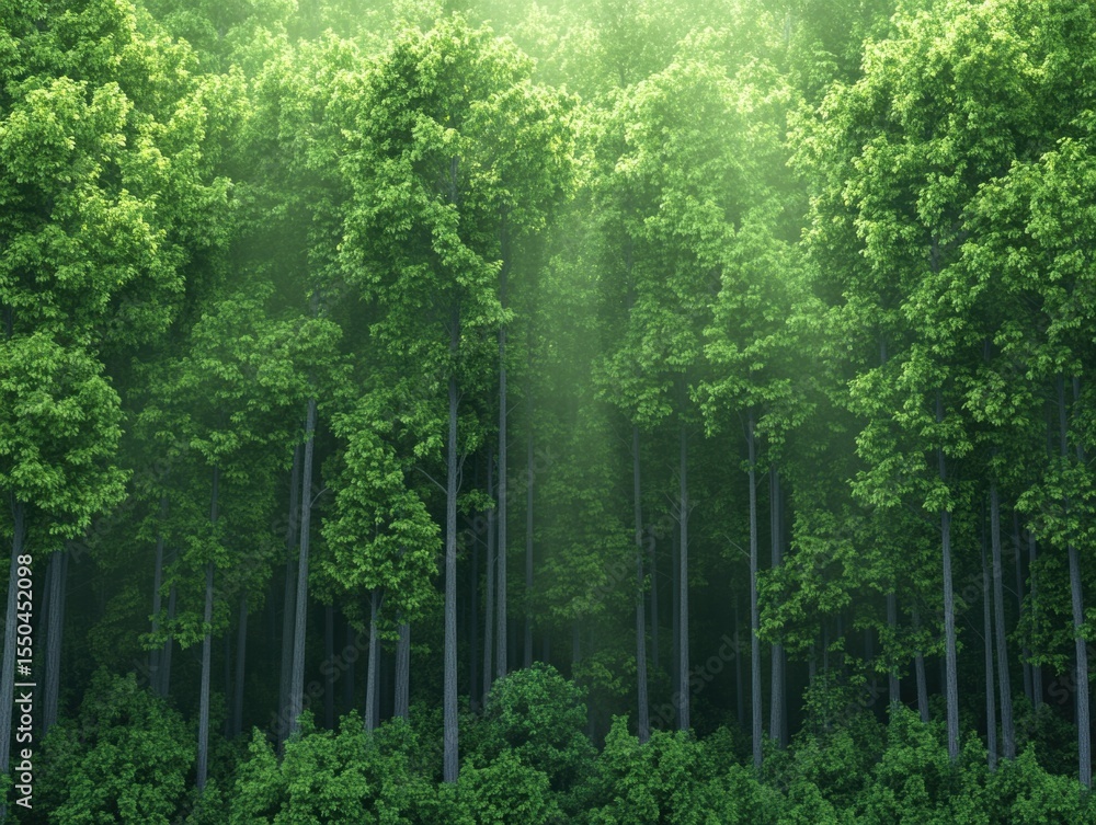 Fototapeta premium Lush Forest Sunlight