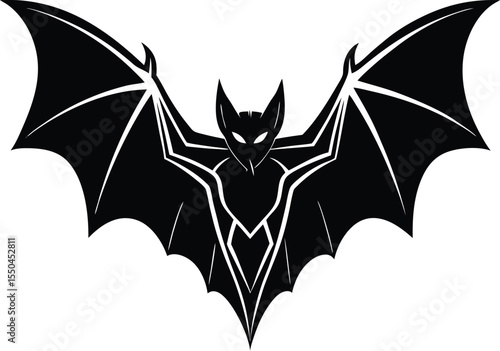 Silhouette of a Flying Bat