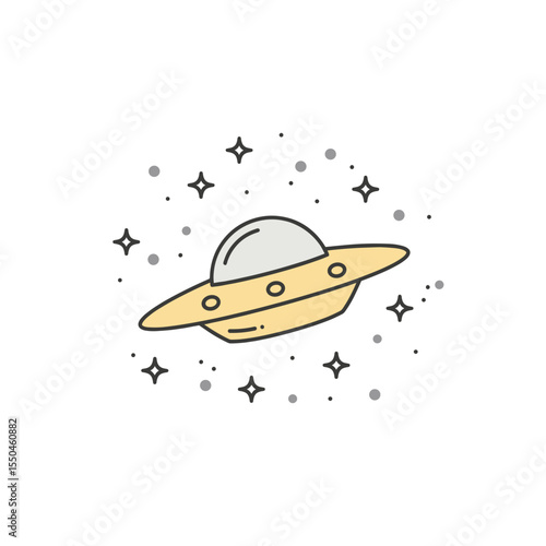 UFO with Stars