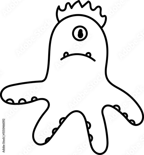 One-Eyed Monster with Tentacles