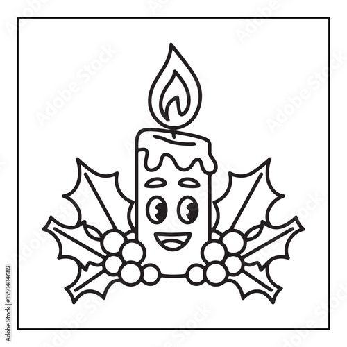 Bold & Easy Cute Christmas coloring book pages, line art, victor illustration, christmas, black and white designs, bold & easy coloring book, bold & easy coloring pages