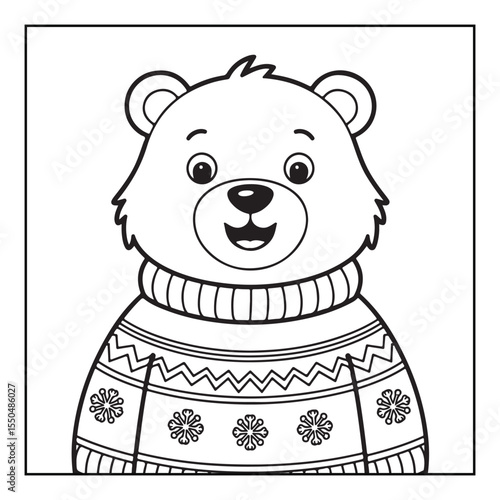 Bold & Easy Cute Christmas coloring book pages, line art, victor illustration, christmas, black and white designs, bold & easy coloring book, bold & easy coloring pages