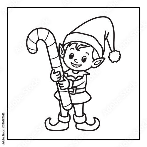 Bold & Easy Cute Christmas coloring book pages, line art, victor illustration, christmas, black and white designs, bold & easy coloring book, bold & easy coloring pages