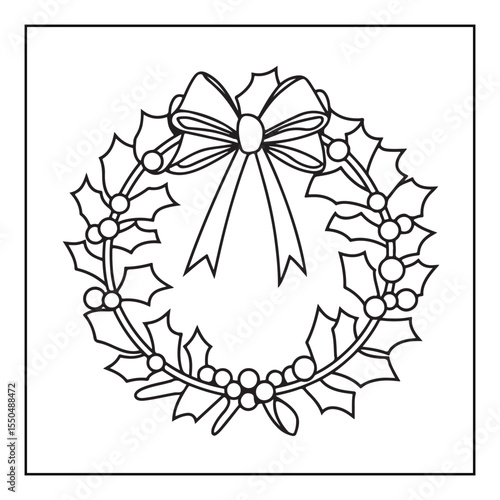 Bold & Easy Cute Christmas coloring book pages, line art, victor illustration, christmas, black and white designs, bold & easy coloring book, bold & easy coloring pages
