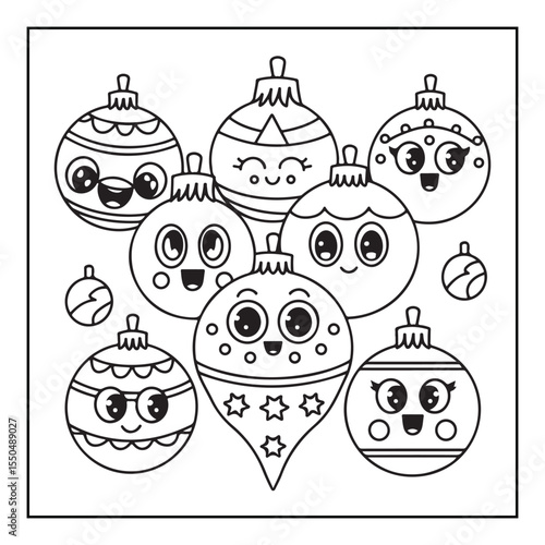 Bold & Easy Cute Christmas coloring book pages, line art, victor illustration, christmas, black and white designs, bold & easy coloring book, bold & easy coloring pages