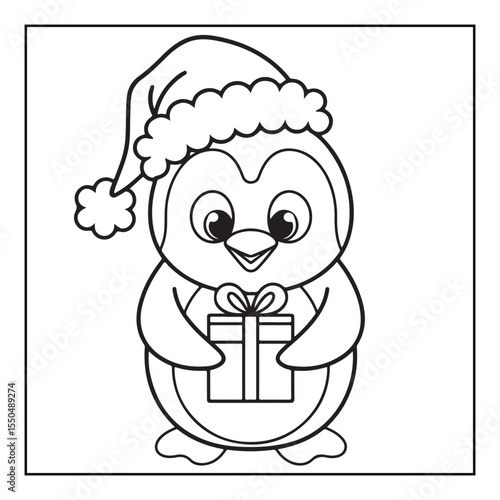 Bold & Easy Cute Christmas coloring book pages, line art, victor illustration, christmas, black and white designs, bold & easy coloring book, bold & easy coloring pages