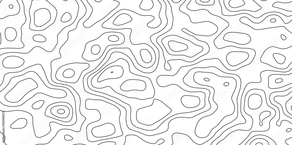 Abstract wavy topographic map. Abstract wavy and curved lines background. Abstract geometric topographic contour map background. Abstract wavy topographic map. Abstract wavy and curved lines background. Abstract geometric topographic contour map background.