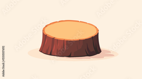 Flat Vector Illustration of Felled Trees Icon