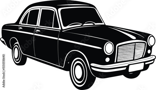 Vintage Car Silhouette