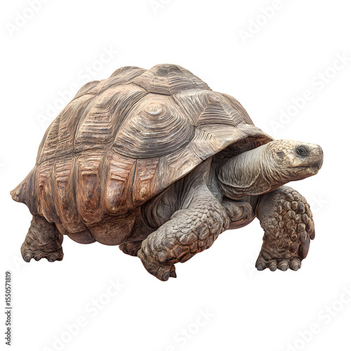 Wallpaper Mural A large tortoise walking slowly, textured shell and wrinkled legs in motion. Emphasize shell detail and ancient feel. 8K, high detail, ultra-sharp, transparent background style Torontodigital.ca
