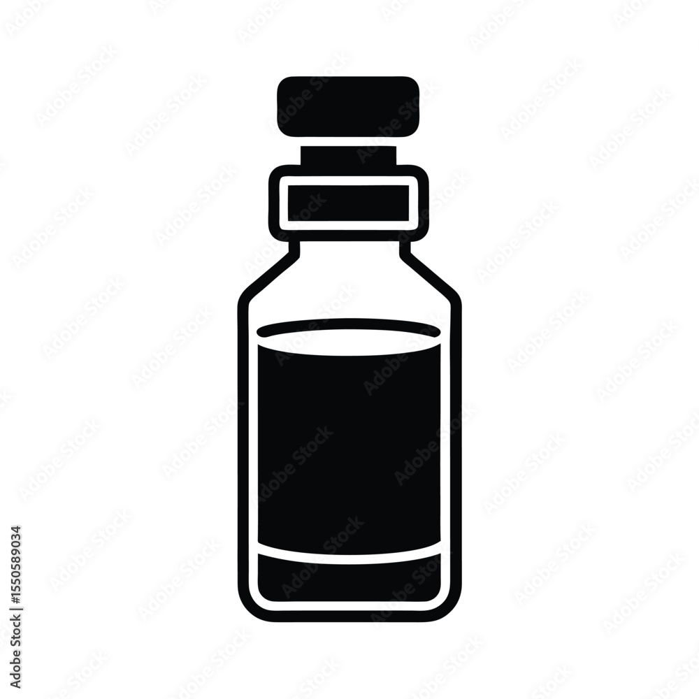 Vaccine Vial Icon Outline Vector Illustration Vaccine Vial Icon Outline Vector Illustration