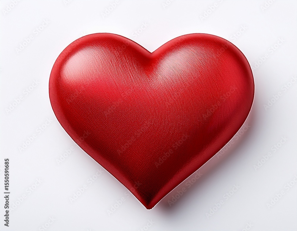 Fototapeta premium red heart isolated on white background
