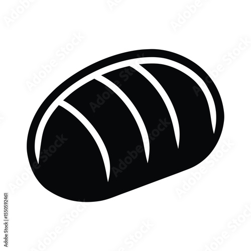 Bread Icon Outline Vector Illustration