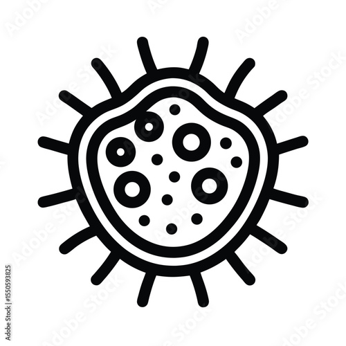 Cell Membrane Icon Outline Vector Illustration