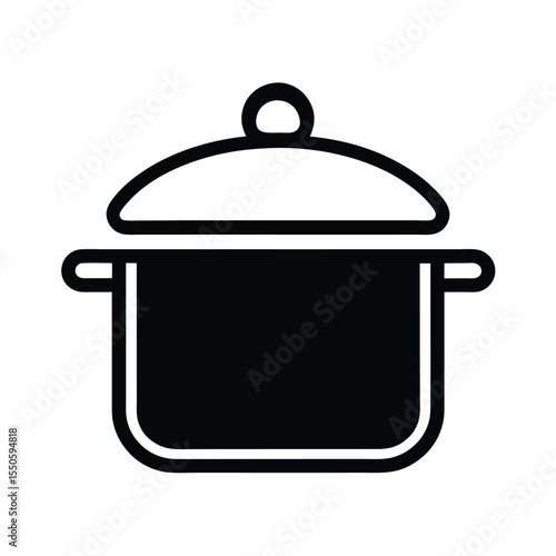 Cooking Pot Icon Outline Vector Illustration