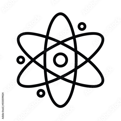 Higgs Boson Icon Outline Vector Illustration