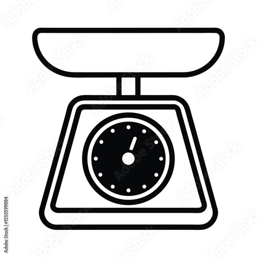 Kitchen Scale Icon Outline Vector Illustration
