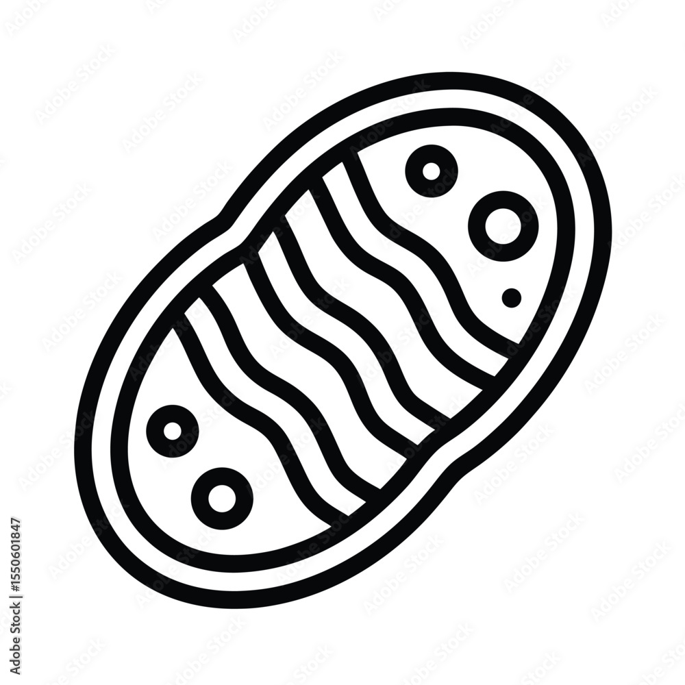 Mitochondria Icon Outline Vector Illustration Mitochondria Icon Outline Vector Illustration