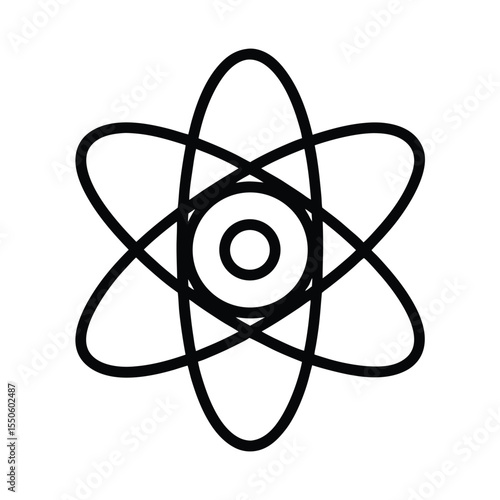Nucleus Cell Icon Outline Vector Illustration