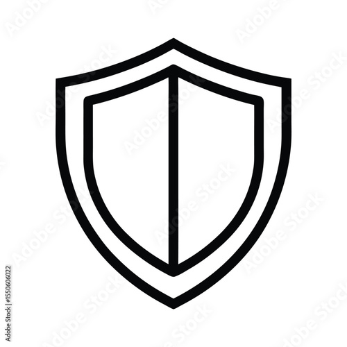 Shield Icon Outline Vector Illustration