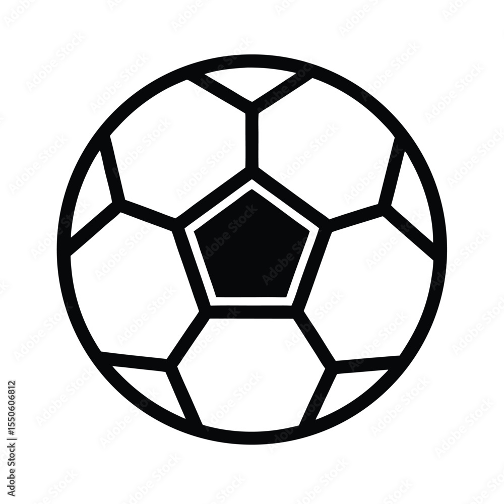 Naklejka premium Soccer Ball Icon Outline Vector Illustration