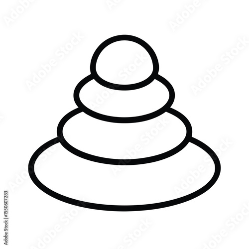 Photography Spa Stones Icon Outline Vector Illustration