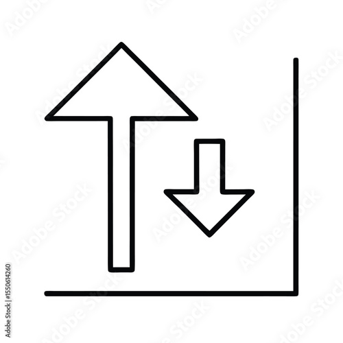 emergency exit arrow displayed on internal wall signage Vector illustration