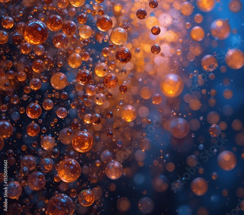 Amber Beads with Water Droplets, Dramatic Light