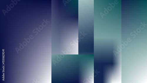 Geometric blue cube pattern, a 3D digital illustration with glowing neon light on a green texture background, perfect for a modern technology web design vector backdrop