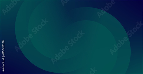 Abstract blue and green backgrounds with glowing circles, flowing lines, and wave patterns create a vibrant, modern design