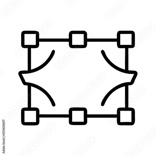 Graphic design vector shape editing tool for visual adjustments  