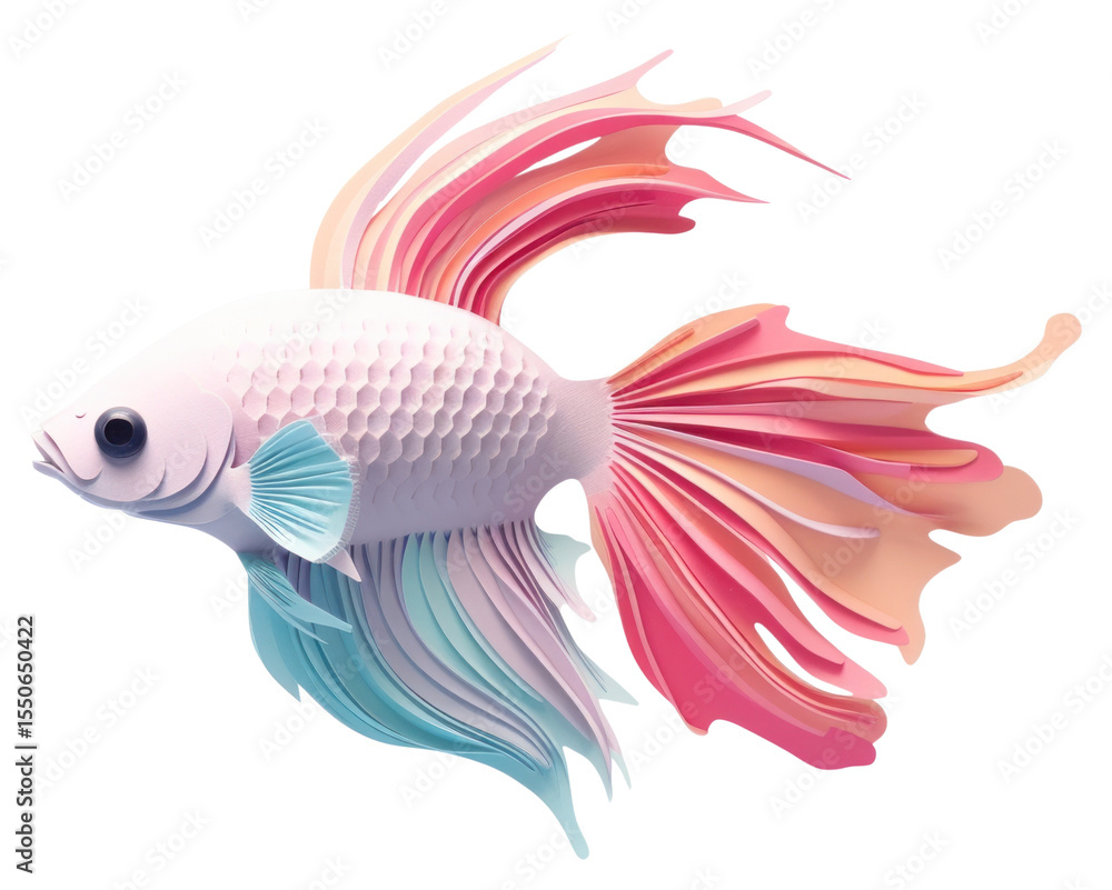 Fototapeta premium PNG Betta fish goldfish animal pomacentridae.