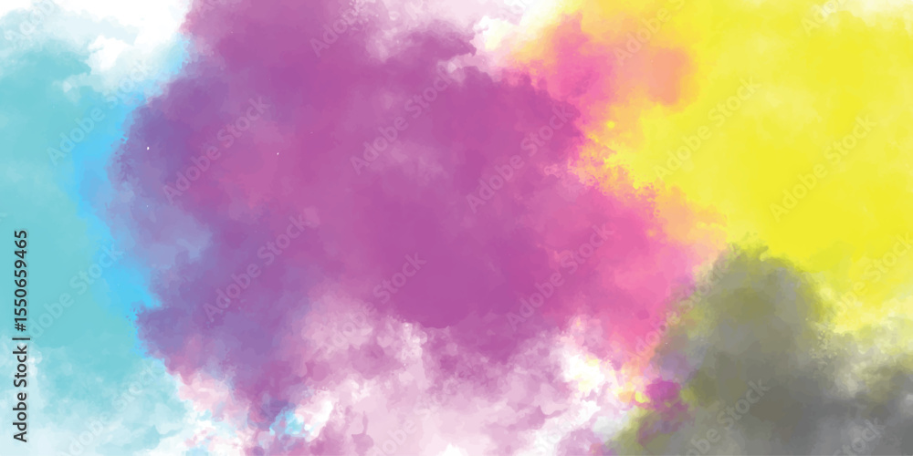 Abstract watercolor wash background with vivid colors for creative design projects and artistic presentations