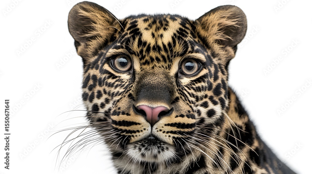 Fototapeta premium Closeup Portrait of a Young Leopard Cat